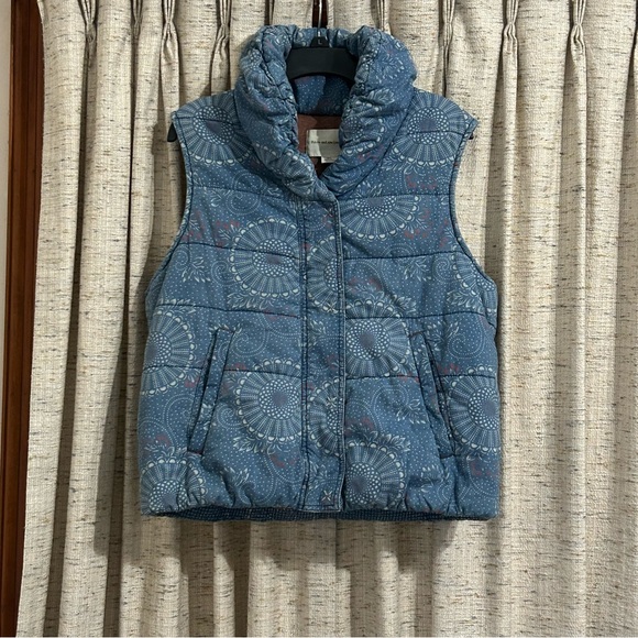 Anthropologie Pilcro and the Letterpress Chambray Blue Puffer Vest - Picture 1 of 13